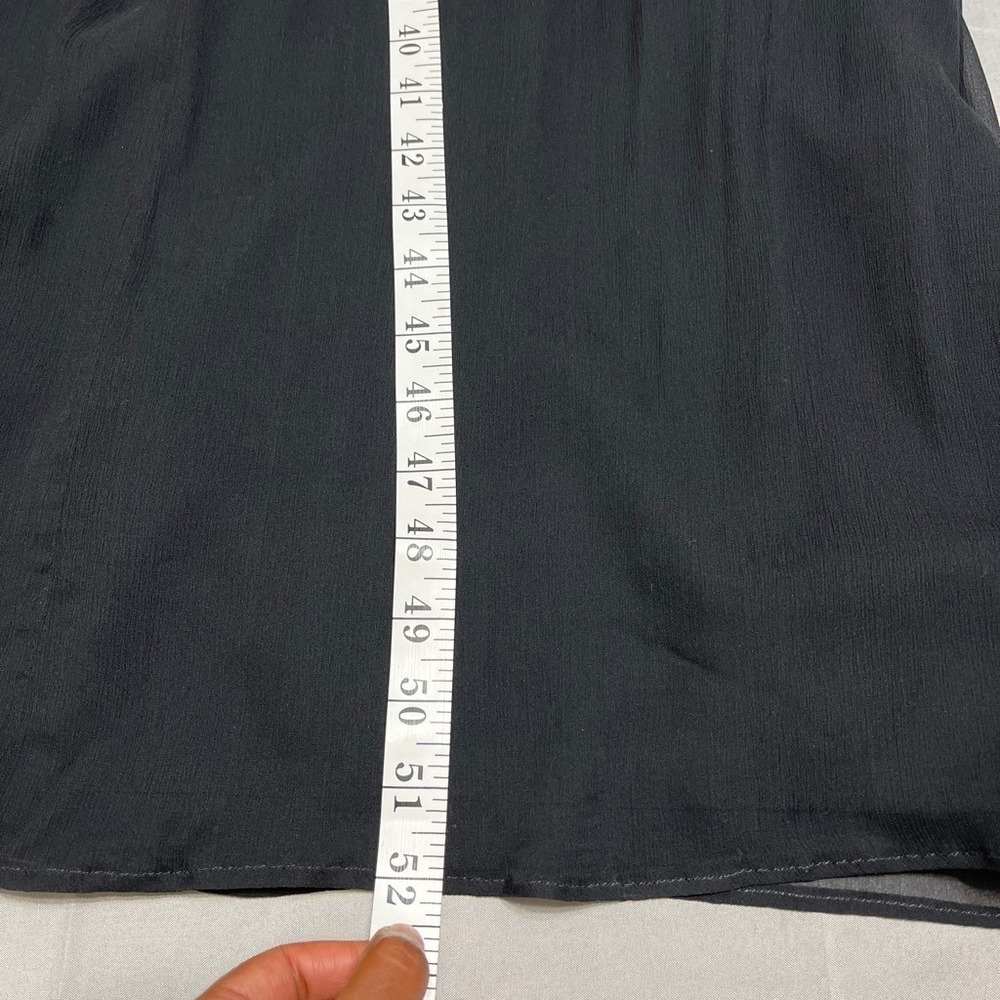 J.Crew Silk Black Strapless Maxi Dress Ruched Empire Waist Y2K Gothic Party Sz 0 - Picture 8 of 8